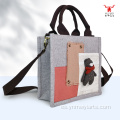 Bolso bandolera convertible de lino "Scarf Bear"